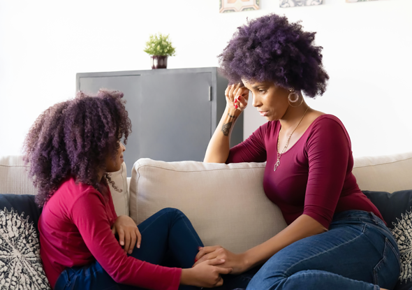 Parent guiding child through daily routine